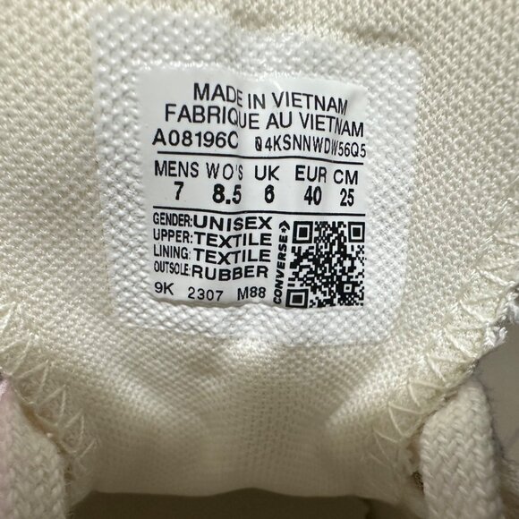 ❤️Converse Run Star Hike Ox Platform 8.5 Womens Shoes Beige Red Sneakers A08196C - Picture 13 of 14